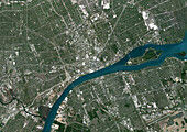 Detroit, Michigan, USA, satellite image