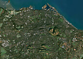 Edinburgh, Scotland, UK, satellite image