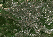 Krakow, Poland, satellite image