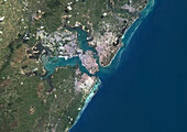 Mombasa, Kenya, satellite image
