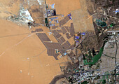 Tengger Desert Solar Park, Zhongwei, China, satellite image