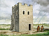Turret 36b Housesteads Roman Fort, 2nd century, illustration
