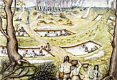 Digging defence ditches, c5th century BC, illustration
