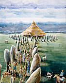 The Sanctuary, Avebury, c3rd millennium BC, illustration