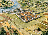 Segedunum Roman Fort, c3rd century, illustration