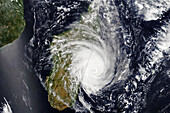 Cyclone Freddy over Madagascar, satellite image
