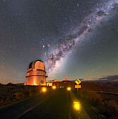 Danish 1.54-metre telescope at night, Chile