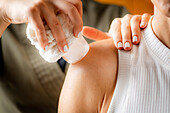 Shoulder injury ice massage