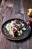 Chicken breast with apples