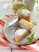 Mallorcan almond cakes with powdered sugar