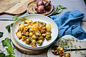 Brussels sprouts casserole with potatoes