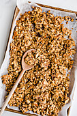 Gluten-free granola bars with dates and chocolate chips