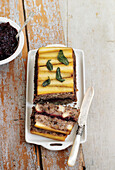 Parsnip and chestnut terrine with cranberries