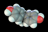 Bisphenol A molecule, illustration