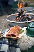 Raw spare ribs with rub
