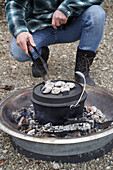 Cooking in the Dutch oven