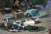 Barbecue in winter