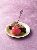 Beet and orange sorbet with rosemary