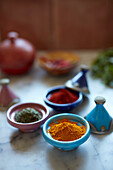 Spices in Moroccan miniature tajines