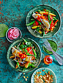 Thai-style fish and vegetables salad