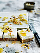 Ginger, coconut and almond slice