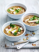 Brown rice congee with tofu