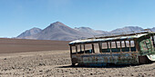 Grenze zwischen Chile und Bolivien, Nationalreservat Los Flamencos; San Pedro De Atacama, Region Antofagasta, Chile