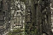 Impressive Buddha's Faces In Bayon Wat, Built By The King Jayavarman Vii In The End Of The 12th Century, From Angkor; Siem Reap, Cambodia