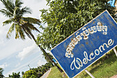 Welcome Sign On The Road; Battambang, Cambodia