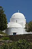 Agios Ionnis, A White Washed Church Surrounded By Stone Walls In Southeastern Sifnos; Sifnos, Cyclades, Greek Islands, Greece