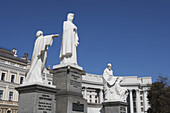 Statues At The Capitol Building Of Ukraine; Kiev, Ukraine