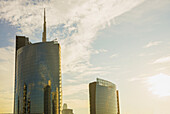 Skyscrapers In The Business District, Porta Nuova; Milan, Lombardy, Italy