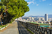 Path With A View Of The City; Genoa, Liguria, Italy