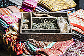Balinese Fabrics For Sale In A Store, Tenganan Pegringsingan, Bali, Natural Dyes And Indonesia