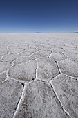 Muster in den Salzwiesen des Salar De Uyuni; Bolivien