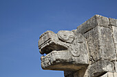 Serpent Head, Platform Of Venus, Chichen Itza; Yucatan, Mexico