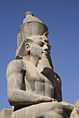 Statue Of Seated Ramses Ii, Court Of Ramses Ii, Luxor Temple; Luxor, Egypt