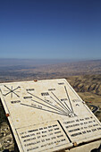 Schild mit Entfernungsangaben, Mt. Nebo; Jordanien