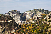 Monastery Perched On Top Of A Cliff; Meteora, Greece