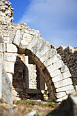 Ruined Stone Walls And Arches; Philippi, Greece