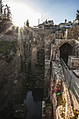 Teich von Bethesda und Ruinen der byzantinischen Kirche; Jerusalem, Israel