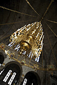 Low Angle View Of Chandelier At St Nicholas Church; Brest, Belarus