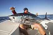 Fishing For False Albacore Tuna Off The Coast Of Cape Cod; Massachusetts, United States Of America