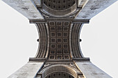 Upwards View Of Arc De Triomphe; Paris, France