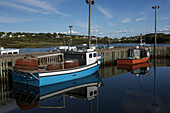 Fishing Boats In The Tranquil Harbour; Mabou, Nova Scotia, Canada