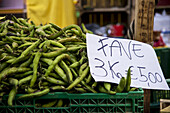 Fava Beans For Sale At Mercato Di Campagna Amica, Circo Massimo; Rome, Italy