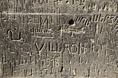 Inschriften auf einer Steinmauer des Klosters Khor Virap; Provinz Ararat, Armenien