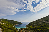 View Of Prapratno Bay Near Ston; Croatia