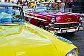 Vintage cars parked; Havana, Cuba
