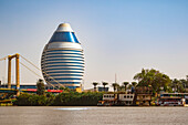 Corinthia Hotel, as seem from the Nile river; Khartoum, Khartoum, Sudan
